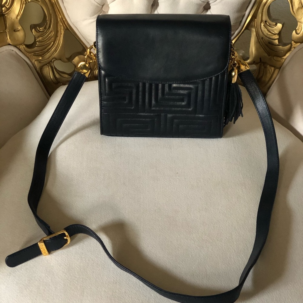 valentino orlandi Shoulder Bag Crossbody leather Italy black